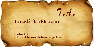 Tirpák Adrienn névjegykártya
